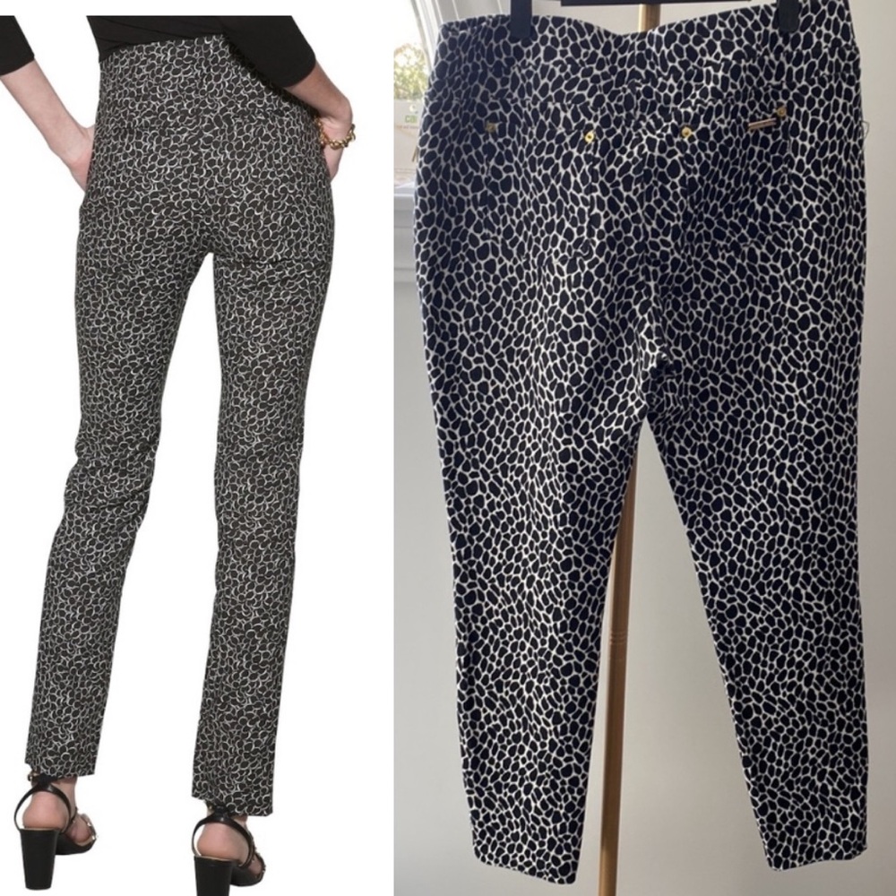 MICHAEL KORS | $79 Pants Pull On Print Black & White 14/XL
